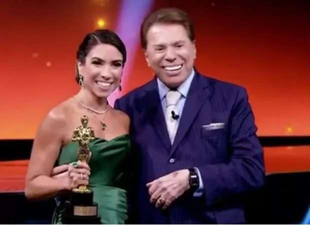 Patricia Abravanel e Silvio Santos trofeu imprensa