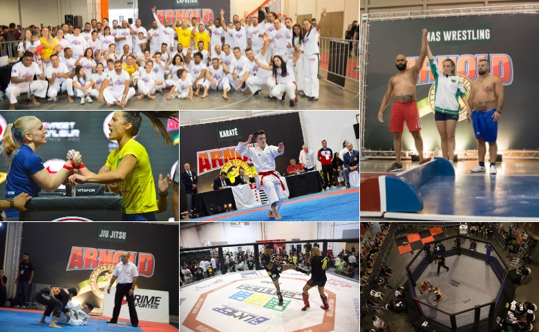 Luta de Kickboxing - Combate de jiu jitsu -Competição de karatê- Vista aérea do octógono do MMA -Fotos - (Rodrigo Dod / Savaget)