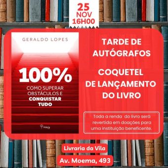 Lançamento acontece na Livraria da Vila, em São Paulo. Foto divulgação.